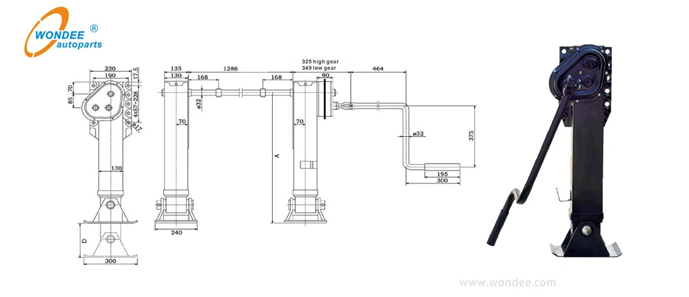 Good Selling Landing Gear for Heavy Duty Semi Trailer and Truck