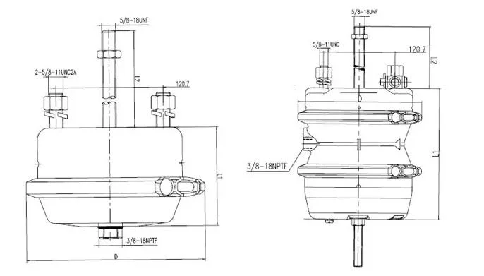 Exhaust Brake Chamber Chamber Cylinder for Truck Trailer Spare Parts